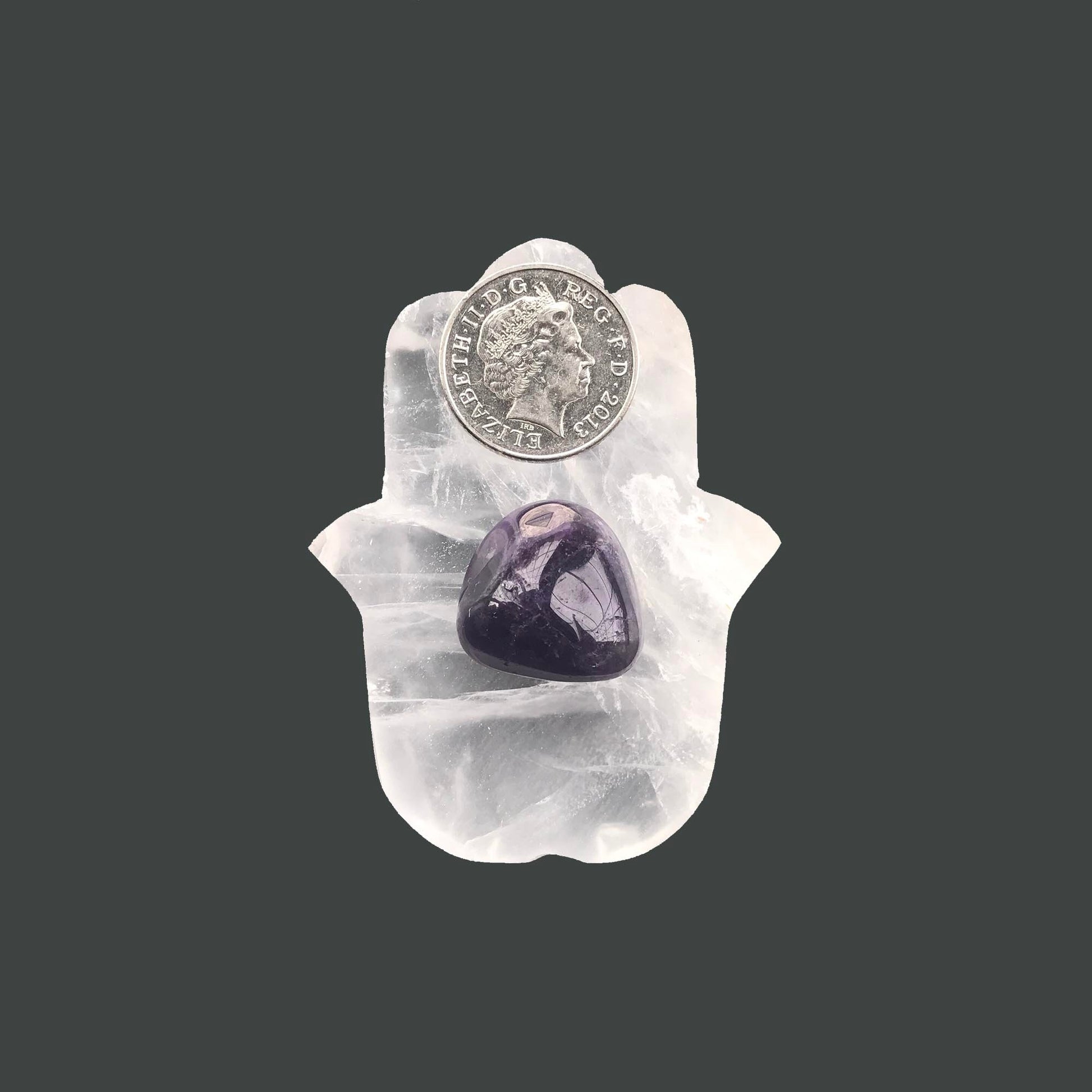 Amethyst Tumbled Stone | Pocket Tumble Stones | Healing Crystal Chakra Reiki Gemstone