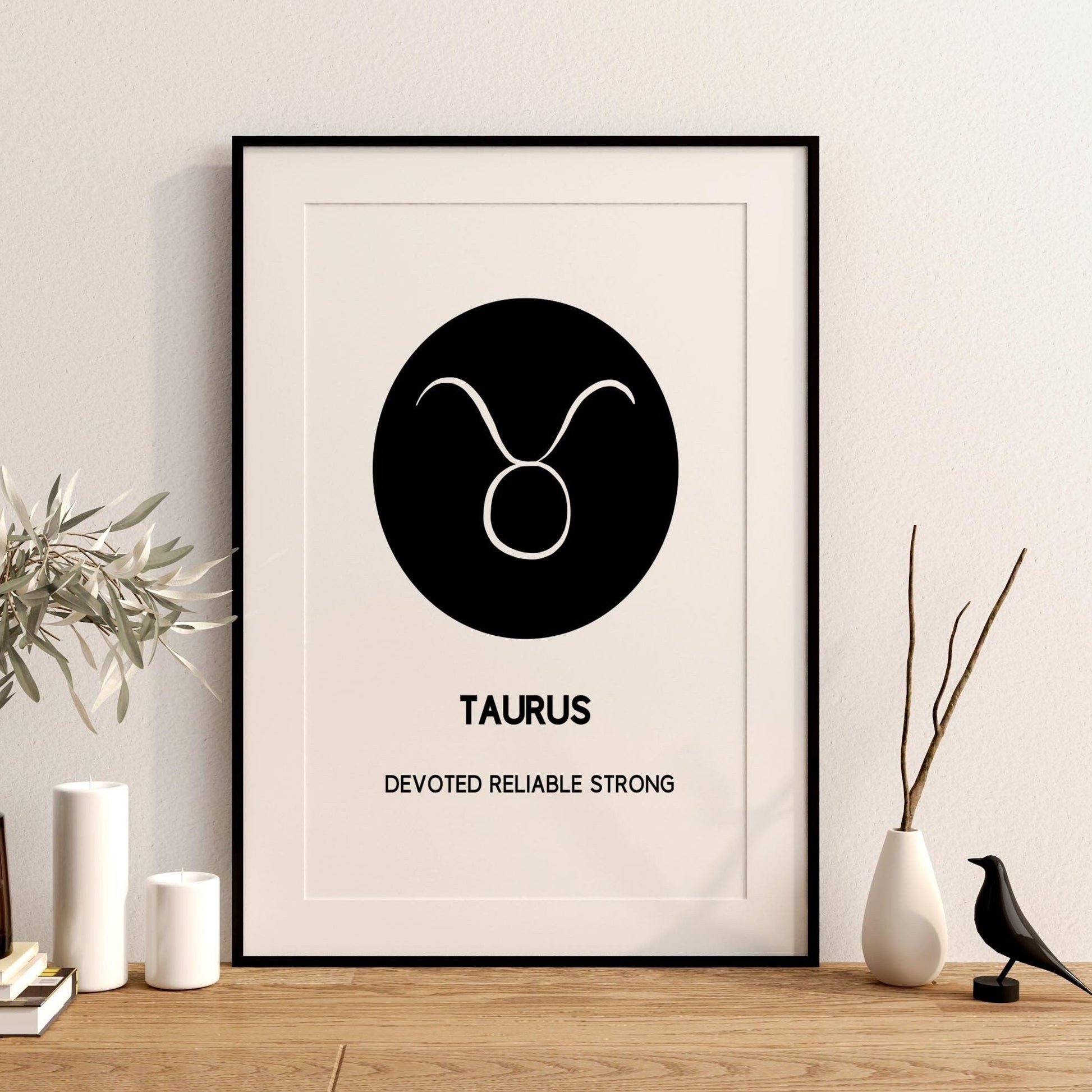 taurus glyph art print