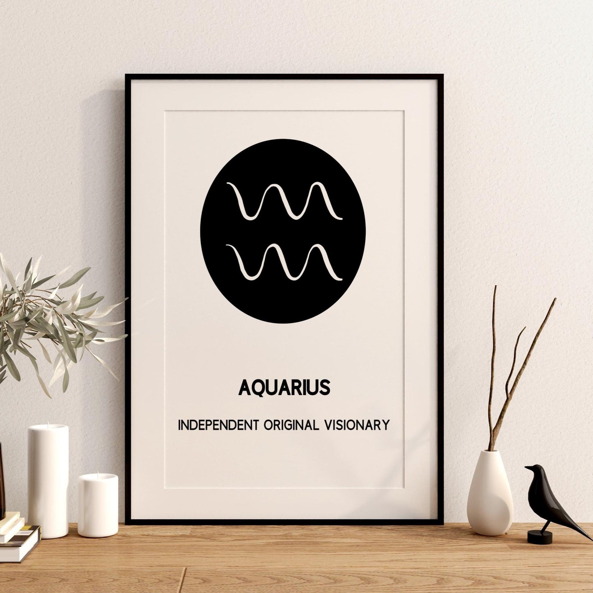 aquarius glyph art print