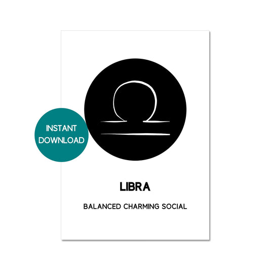 libra zodiac symbol printable