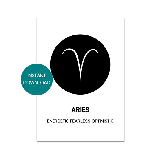 aries zodiac symbol printable