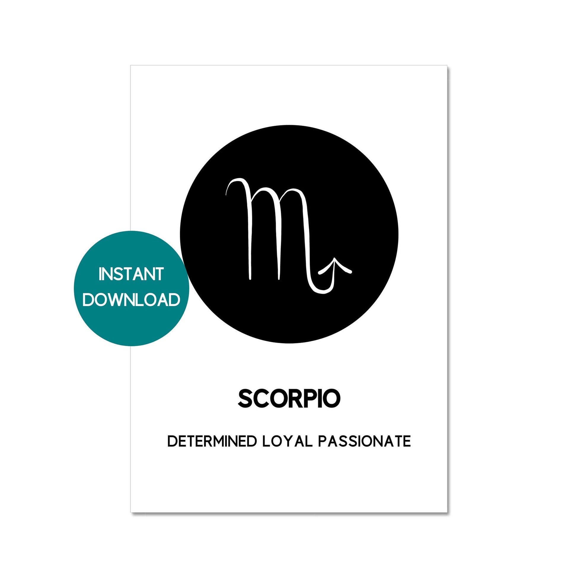 scorpio zodiac symbol printable