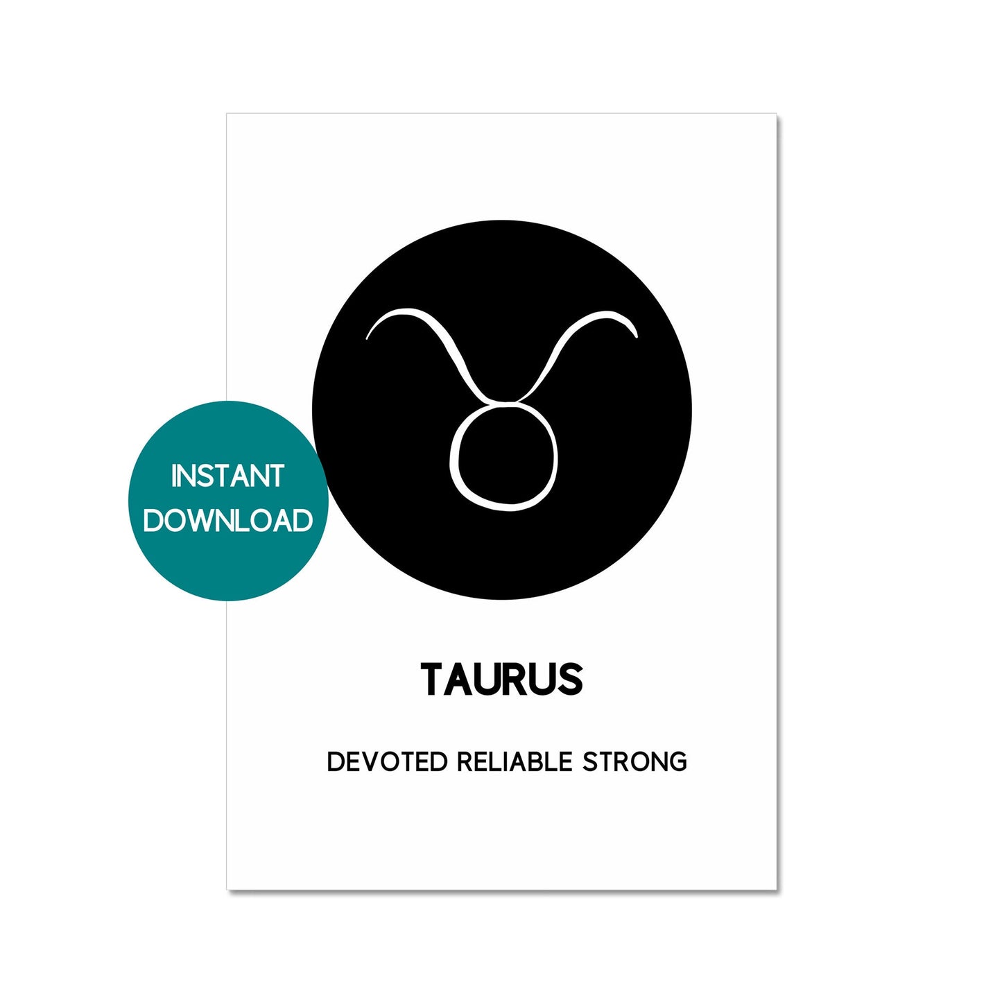 taurus zodiac symbol printable