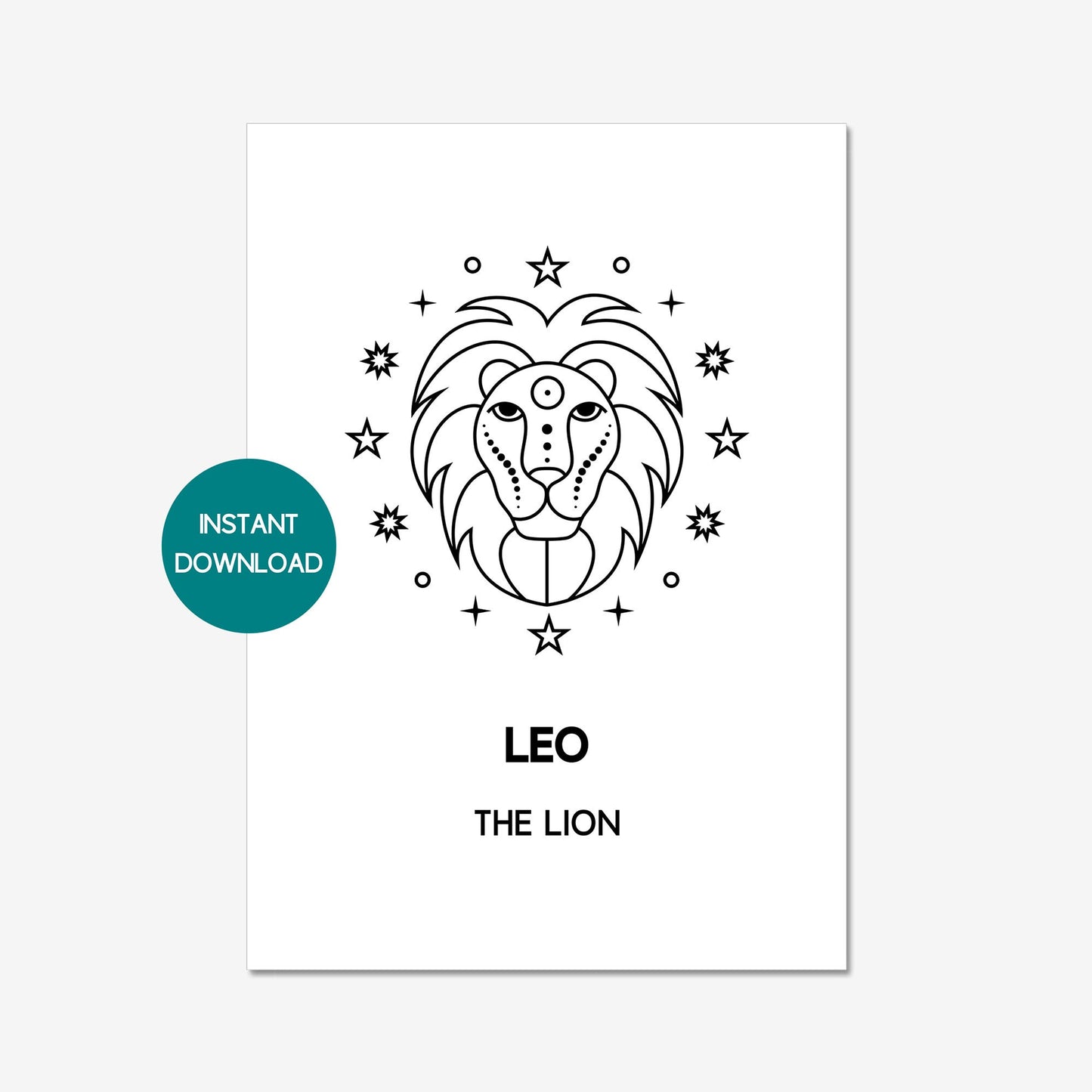 leo star sign printable