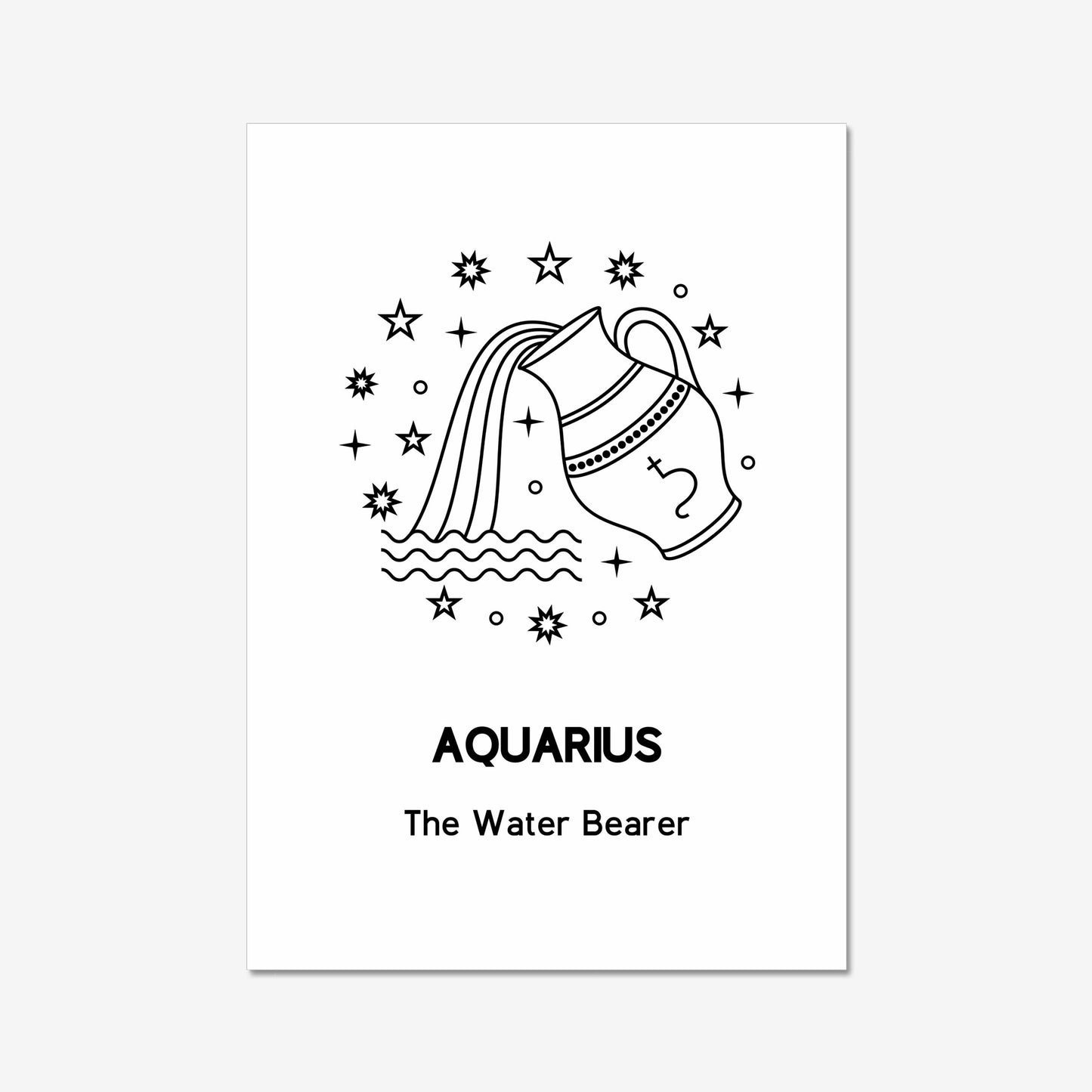 aquarius water bearer zodiac wall art home decor