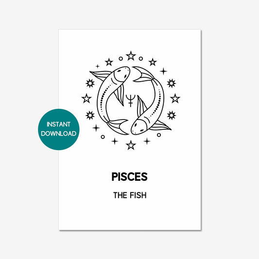 pisces star sign printable