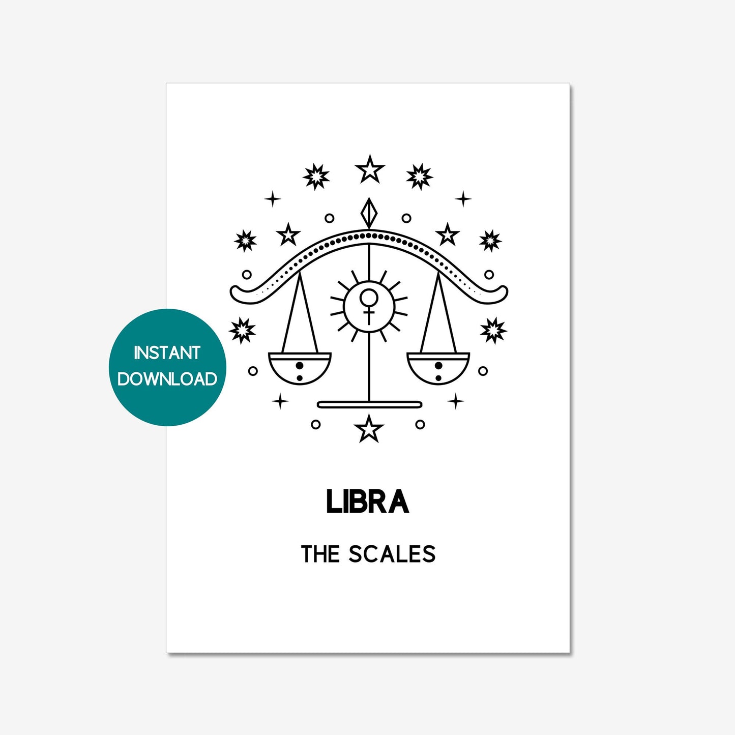 libra star sign printable