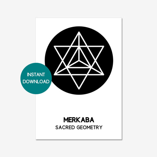 Merkaba Star Sacred Geometry Gift | Printable Wall Art A4