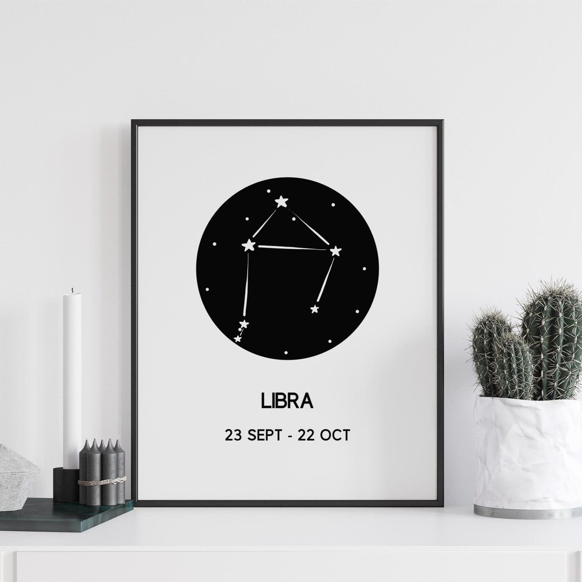 libra constellation print